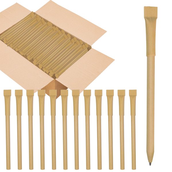 lyforx Kraft Paper Barrel Writing Pen Eco-Friendly Pens Cardboard Pens Black Ink