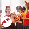Healvian Halloween Devil Horns Hair Clip,Diamond Devil Hair Clips Devil Halloween Head Prop,Halloween Red Horn Hairpins,Vampire Devil Headdress Halloween Dress Up Cosplay Costume