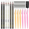KAIQIKAIXI 6Pcs Multicolor Waterproof Eyebrow Pencils Makeup Set For Marking, Filling And Outlining, Tattoo Makeup And Microblading Supplies Kit-Hard Refills Are Easy To Color (colour)
