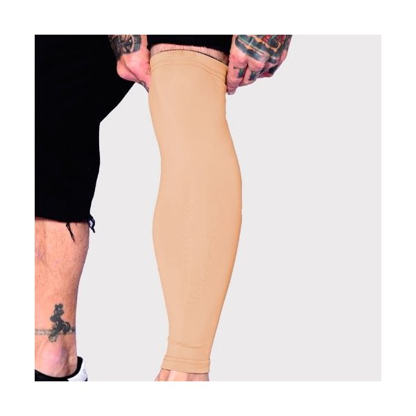 Tat2X Ink Armor Premium Full Leg Tattoo Cover Up Sleeve - No Slip Gripper - U.S. Made - Light - ML (single leg tattoo cover up sleeve)