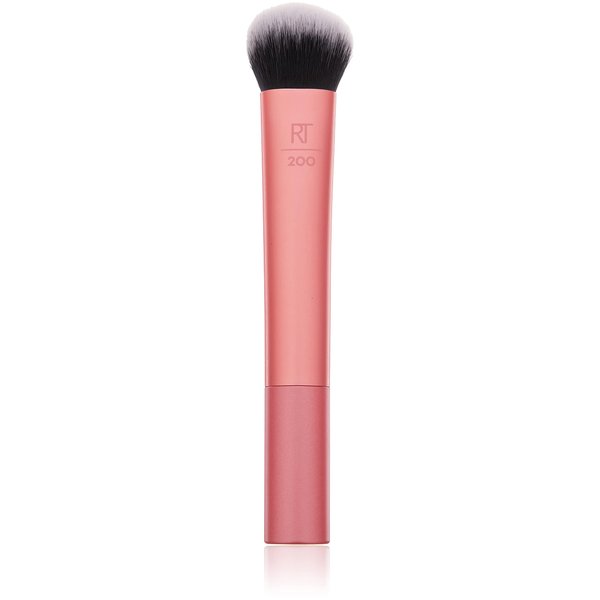 Real Techniques Professional Foundation Makeup Brush for Even Streak Free Application, Orange, (Pack of 4)