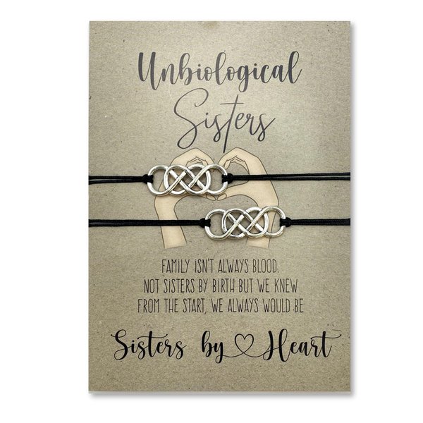 Unbiological sister bracelet, Soul sister bracelet, Big Little sorority, Best friend, Matching jewelry, Friendship bracelet, BFF gifts, Best Friend infinity bracelets