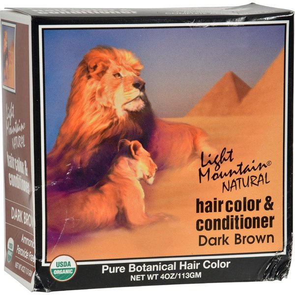 Light Mountain Natural Hair Color and Conditioner Dark Brown - 4 fl oz