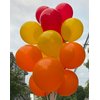 JODIDI 60 Pcs 12-Inch Latex Balloons in Yellow, Orange, and Red - Perfect for Thanksgiving Day, Valentine's Day, Graduations, Birthday, Fall Celebrations,Baby Shower, and Party Decorations