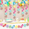 Windkream 5 Pack Candy Party Banner Decorations 29.5 ft Candy Paper Garlands Candy Paper Cutouts Lollipop Banner Sweet Candy Hanging Decor for Candyland Lollipop Christmas Birthday Party Supplies