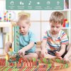 WXQAIY Domino Train Toys, 200PCS Automatic Dominoes Stacking Kids Games for 3+ Year Old Boys, Stem Montessori Toy Toddler Birthday Gifts Age 4 5 6 7 8