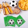 Aodaer 48 Pieces Soccer Paper Napkins Disposable Football Party Napkins Sports Ball Napkins Soccer Cocktail Dinner Napkin Set 13" x 13" Unfolded Football Tableware Napkins for Sports Party Supplies