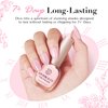 AZUREBEAUTY Pink Nail Polish Set, Vegan Light/Pale Pink Nail Polish Quick Dry Natural Infinite Shine Nail Lacquer Fingernail Polish Strengthening Treatment Kit Salon-Quality for Women 2Pcs 0.34 oz