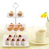 Coitak Plastic Cupcake Stands, 3 Tier Cupcake Stand, Dessert Tower Tray for Tea Party, Baby Shower and Wedding (2 Pack)