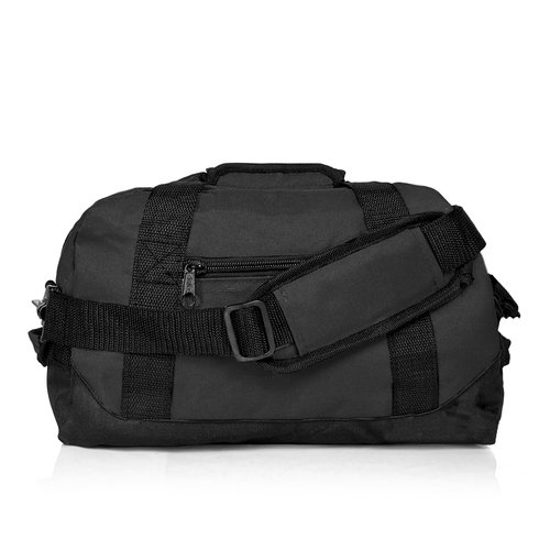 Dalix 14" Small Duffle Bag Two Toned Gym Travel Bag in Black