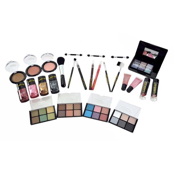 Lady De By Cameo Collection Carry All Trunk Makeup Kit with Reusable Aluminum Case Exclusive Holiday Gift Set.
