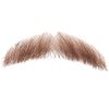 Human Hair Full Hand Tied Realistic Fake Mustache Brown Human Hair Jack Sparrow Fake Beard Fake Goatee Costume Beard Fake Facial Hair Lace Beard for Women Halloween Funny Cosplay Costume（brown）…