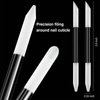 3 Pieces Glass Cuticle Pusher Cuticle Remover Glass Nail File Dual Ended Manicure Pedicure Tools for Nails and Cuticles Care (Transparent)