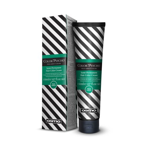 Osmo Color Psycho Semi-Permanent Hair Color Cream, 125 ml (5.07 fl oz) - Wild Green