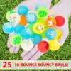 25 Bouncy Balls for Kids Party Favors | Christmas Glow in The Dark Bouncy Ball 30mm | Superball Small Rubber Balls for Kids