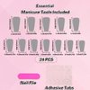 AkiliBIELY Coffin Press on Nails French Tip Short Medium Purple Pink Fake Nails Women Cute Fantasy Glue on Nails Acrylic Gel Stick on Nails Classy False Nails Wedding Birthday