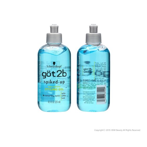 Got2B Spiked-Up Maxed Control Styling Gel, 8.5 Ounce/251.345 ml, Mint, Rosemary Scent, Firm Grip for Stubborn, Inexpensive Hair Types