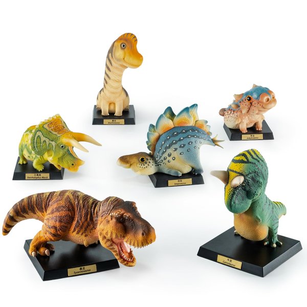 BEEMAI The Chubby Ancient Creatures Series 6PCs (Set of 6 No Repeat) Blind Box Figures, Random Design Cute Figures Collectible Toys Birthday Gifts