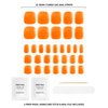 Dashing Diva Glaze Pedicure Nail Strips - Tangerine Glaze | Works with Any LED Nail Lamp | Long Lasting, Chip Resistant, Semicured Gel Nail Strips | Contains 34 Salon Quality Nail Wraps,1 Nail File