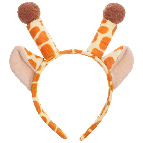 LOGOFUN Plush Giraffe Ears Headband Stuffed Giraffe Horn Hair Band Cartoon Giraffe Hair Hoop Cute Hair Hoop for Hair Accessories
