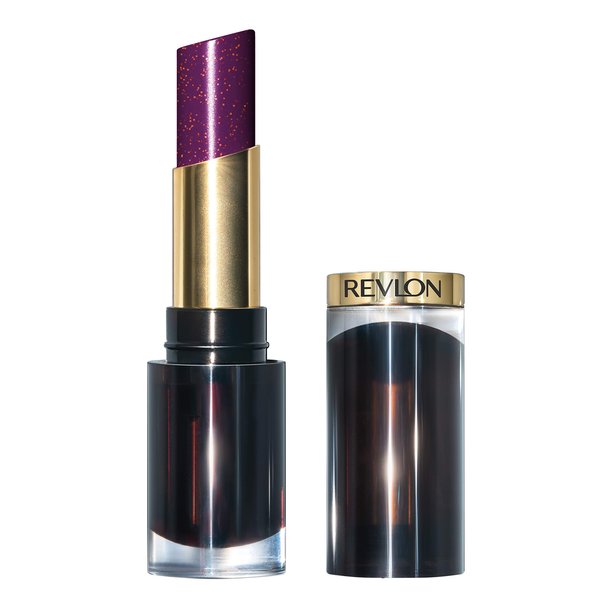 Revlon Super Lustrous Glass Shine Lipstick, Flawless Moisturizing Lip Color with Aloe, Hyaluronic Acid and Rose Quartz, Sleek Mulberry (013), 0.15 oz
