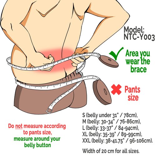 NeoTech Care Lumbar Brace with Removable Pants Clips & Detachable Suspenders - Back Support Belt - Adjustable, Light, Breathable - Shoulder Holsters - Work, Posture - Black (Size XL)