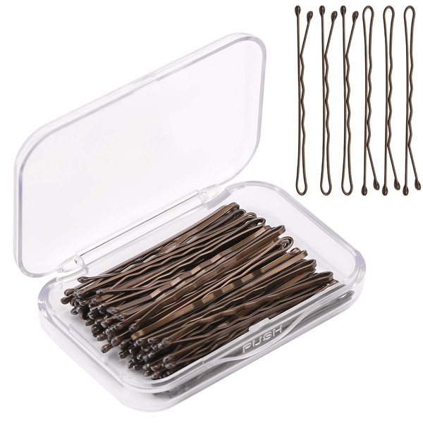 AIEX 50Pcs Hair Pins Kit Hair Clips Secure Hold Bobby Pins Hair Clips for Women Girls and Hairdressing Salon (Brown)