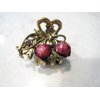 Jeweled antique bronze hair claw clip with crystals Set: B (Primary color: Green)