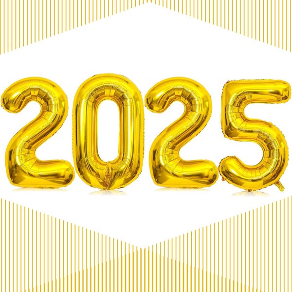 2025 Balloons, 16 Inch Gold 2025 Number Balloons, 2025 Gold Balloons,2025 New Year Gold Balloons for New Year Eve Party Supplies 2025, New Years 2025, Christmas, Graduations Decorations