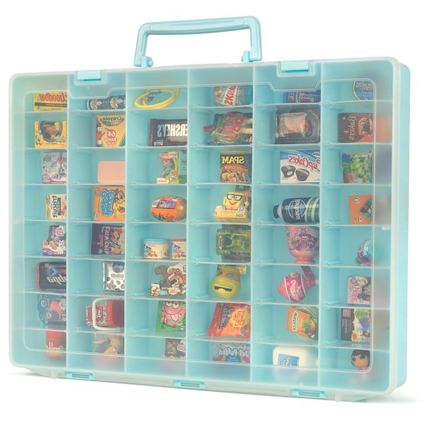 Plastic Toy Storage Case Compatible with Mini Brands Collector Toys, Miniverse, Shopkins, Real Littles, and LOL Surprise Series 1, 2, 3, 4, Collectible Compartments for Miniatures, Travel Friendly