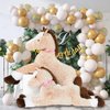 MaoGoLan Big Horse Plush Stuffed Animal,33 inch Horse Plush Toy, Brown Stuffed Horse, Ridable Stuffed Pony Plush Pillow for Kids