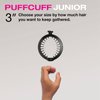 PuffCuff | Junior 3" Hair Clamp | For All Natural Thick, Curly, Kinky, Textured, Locs, or Braided Hair | Painless, Damage-Free Styling Tool | Black | 1 Piece