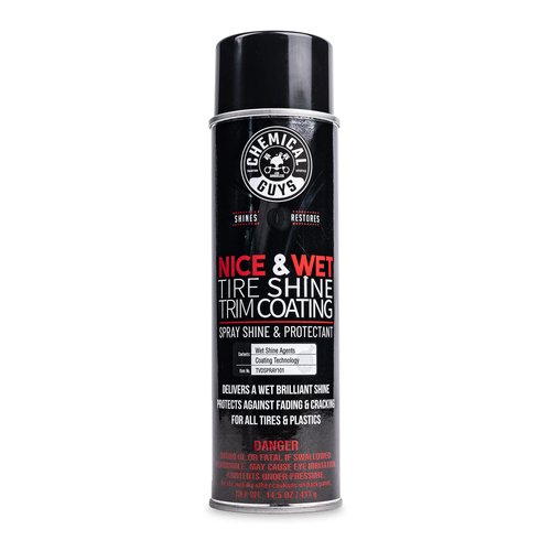 Chemical Guys TVDSPRAY101 Nice & Wet Tire Shine Trim Coating for Rubber, Plastic and Vinyl, Safe for Cars, Trucks, SUVs, Motorcycles, RVs & More, 14.5 fl oz,Black