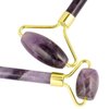 mookaitedecor Amethyst Stone Roller for Face Massage Neck, Anti-Aging Facial Massager with Double Rollers