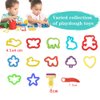 Oun Nana Playdough Tools 20 PCS Play Dough Tools Set for Kids, Various Shape Playdough Cutters & Rollers, Random Color