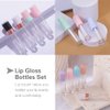 YITOU 12Pcs Refillable Empty Lip Gloss Tubes with Wand Applicator, 8ml Lip Balm Containers with Stopper Lip Glaze Bottle Lip Gloss Making Kit for DIY Lipgloss Lipstick Samples Bulk Wholesale