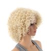 SWACC 12-Inch Short Big Bouffant Curly Wigs for Women Synthetic Heat Resistant Fiber Hair Pieces with Wig Cap (Platinum Blonde)