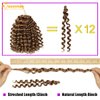 QUEENTAS 6Packs Jamaican Bounce Crochet Hair Extensions 8 inch Ringlet Wand Curl Gogo Crochet Hair Curly Crochet Braids Water Wave Crochet Braiding Hair 72 Roots (8inch,#27)