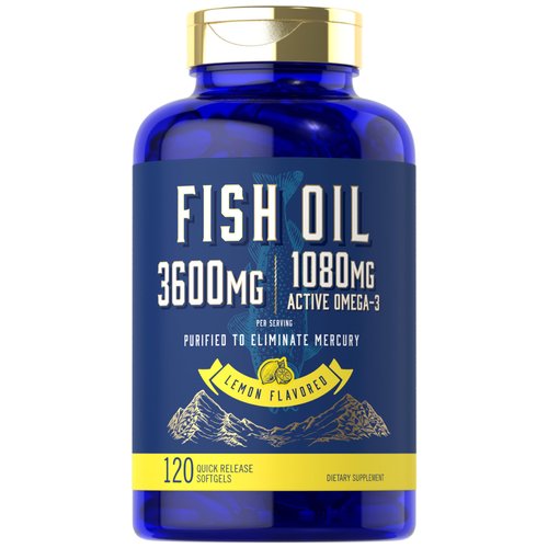 Carlyle Fish Oil 3600mg | 1080mg Omega 3 | 120 Count | Non-GMO and Gluten Free Supplement