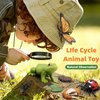 Montessori Life Cycle Animal Figures with Flash Cards, Realistic Animal Figurines Toy, Animal Educational Matching Game for 3+ Year Old Toddlers Kids (Turtle)