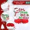 JULMELON 8PCS Ugly Sweater Party Decorations Honeycomb Centerpieces, Ugly Sweater Christmas Party Centerpieces for Tables Ugly Sweater Table Decor 3D Table Toppers for Christmas Winter Party Supplies