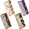 4 Pieces Hair Combs for Women Wide Tooth Tortoise Comb for Curly Long Hair Detangling Comb Leopard Pocket Comb Wet and Dry Hair Comb French Hair Tangle Comb for Thick Curly Hair