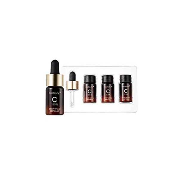 Medicube Deep Vita C Serum 2.0 || 14.5% Pure Vitamin C reduce the appearance of hyperpigmentation, dark spots, and blemishes | 16 self-tests complete | Korean skincare (10g * 3 bottles)