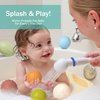 ROHSCE Bath Toys, Soft Sport Sensory Balls for Toddlers Boys Girls No Hole Wheat Straw Soft Montessori Toys for Babies 6 Months+, Swimming Pool Beach Shower Baby Toys