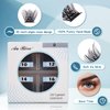 AuReve Lash Clusters,Eye Lash Clusters,DIY Lash Extensions Clusters,Individual Lashes,Eyelash Clusters,Lash Clusters D Curl For Home Use,96 Pcs 0.07D 10/12/14/16mm Mix(G12