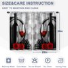 Jekeno Wine Red Rose Kitchen Curtains: Romantic Flower Art Printed Short Cafe Curtain Decor for Dining Room Tier Half Curtains Country Farm Decor Rod Pocket Window Drapes 36 Inch Length 2 Panels Set