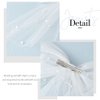 Jeairts Bridal Hair Bow Veil Pearl Wedding Hair Piece White Tulle Bow with Clip Bachelorette Party Hair Accessories for Women and Girls