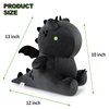 Ditucu Cute Dragon Plush Stuffed Animals Plushies Toys Super Soft Dolls Birthday Gifts for Kids Girls Boys Black 12 inch