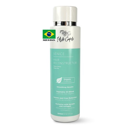 I Belli Capelli Venice Hair Reconstructor, Organic Keratin Hair Treatment Straightening in 1 Step- Formaldehyde Free, Keratina Organica, Keratina Para Alisar El Pelo Sin Formol (16.9 Fl Oz/ 500 ml)