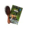 100% Pure Calcutta Wild Boar Bristle Hair Brush, Calcutta Max for Thick or Long Hair, Gentle, Extra Stiff Natural Bristles, Dark Maple Wood Handle, Made in Europe